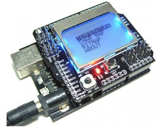 5110 LCD Joystick Shield - LCD4884 - 3