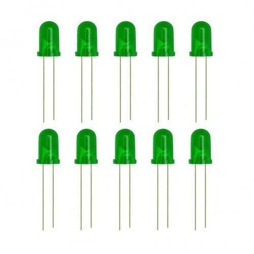 5mm Yaşıl LED Paketi - 10 Ədəd