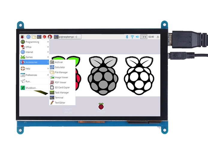 7 HDMI Touch LCD Ekran - 800x480 - 1