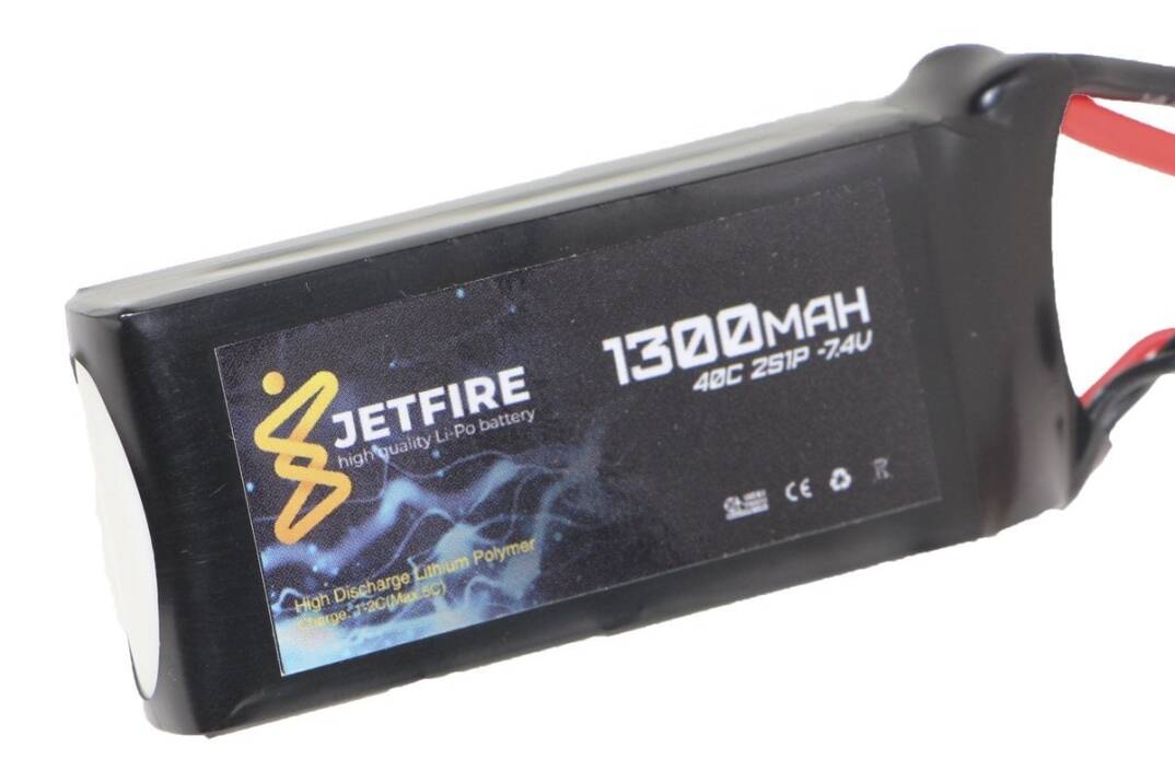 7.4V 1300mAh 40C Li-Po Batareya 2S JetFire Batareya - 1