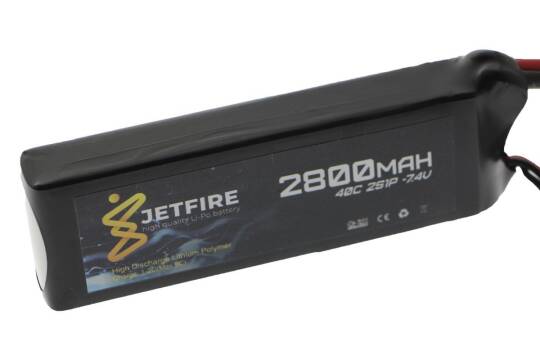 7.4V 2800mAh 40C Li-Po Batareya 2S JetFire Batareya