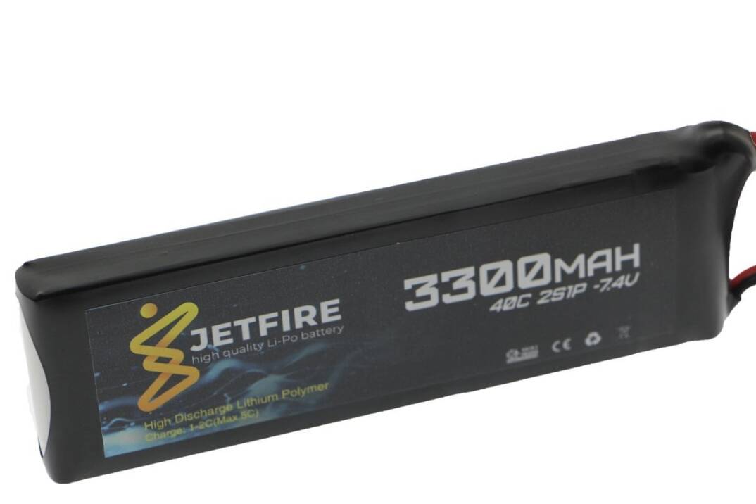 7.4V 3300mAh 40C Li-Po Batareya 2S JetFire Batareya - 1