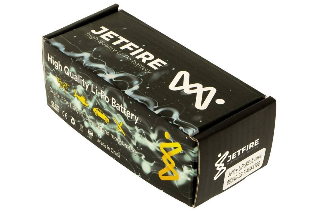7.4V 850mAh 40C Li-Po Batareya 2S JetFire Batareya - 3