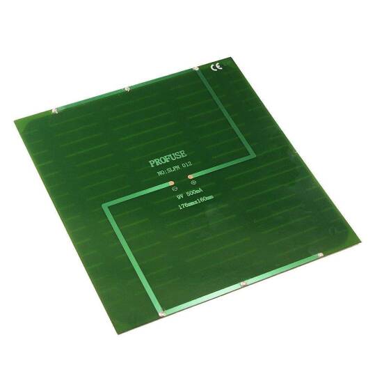 9V 500mA Günəş Paneli - 176x160mm - 2