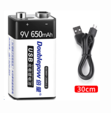 9V 650mAh USB Şarjlı Li-ion Batareya - 4