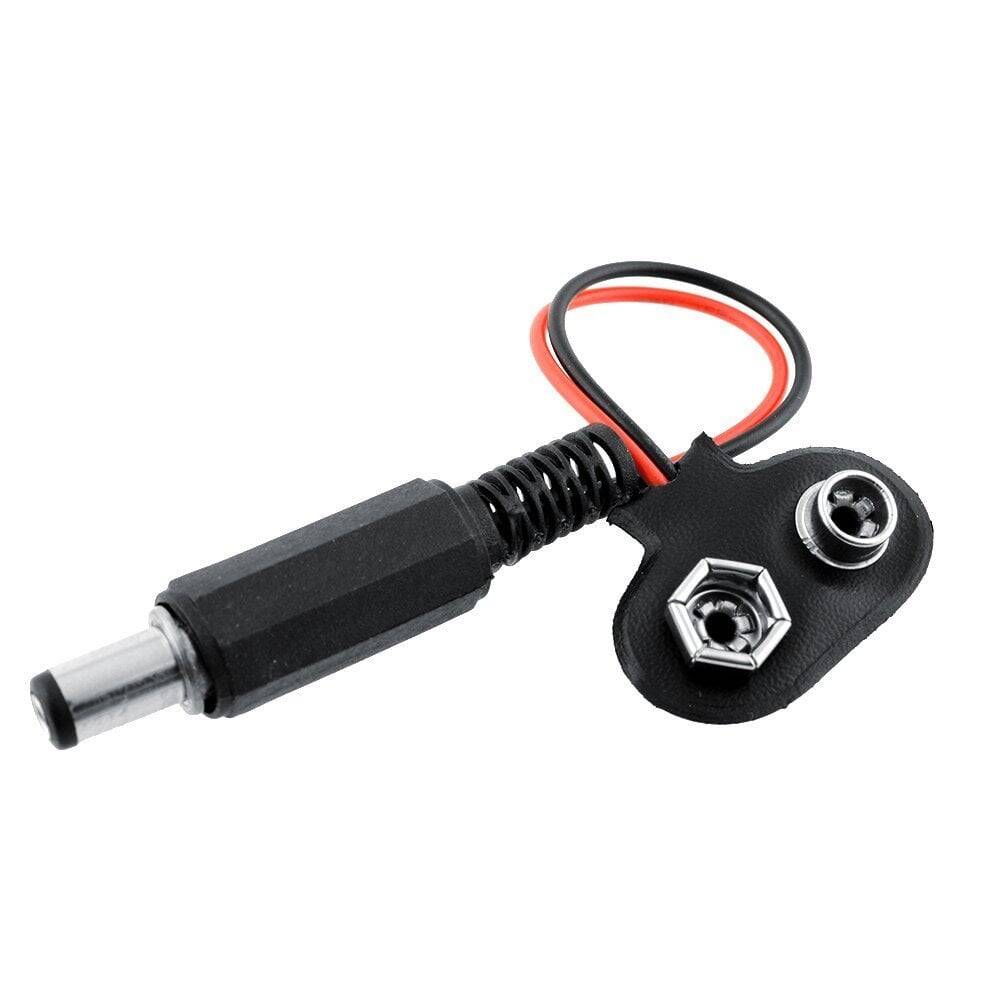 9V Batareya Barrel Dönüşdürücü Kabel - Arduino ilə Uyğun 9V Batareya Klipsi - 1