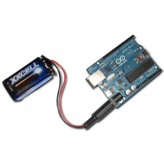 9V Batareya Barrel Dönüşdürücü Kabel - Arduino ilə Uyğun 9V Batareya Klipsi - 3