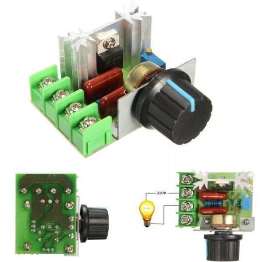 AC 220V 2000W Motor Sürət İdarəetmə Kartı Dimmer - 2