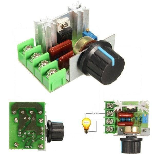 AC 220V 2000W Motor Sürət İdarəetmə Kartı Dimmer - 2