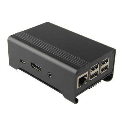 Alüminium Raspberry Pi B+23 Qutusu Qara