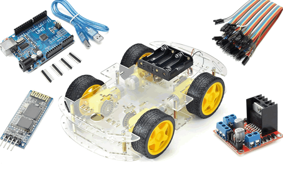 Arduino Bluetooth Robot Dəsti - 4WD - 1