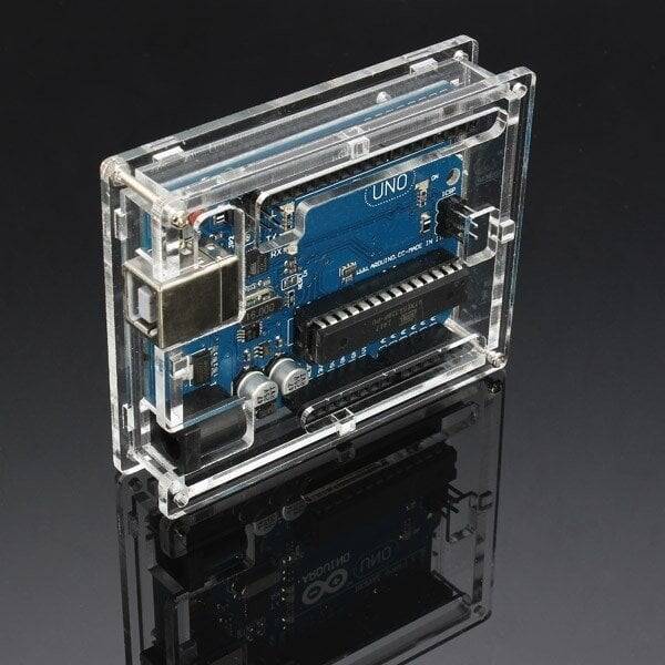 Arduino UNO R3 Qutusu - Şəffaf Pleksiglas - 2