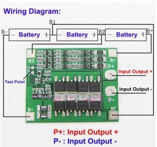 BMS Modul 3S 25A Li-Po Batareya Şarj Dövrəsi - 2