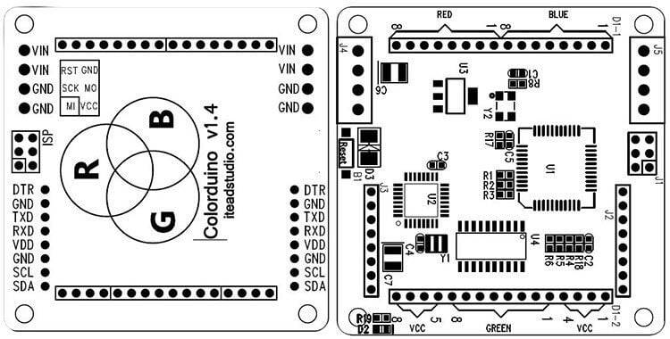 Colorduino - 8x8 RGB LED Matrix Driver Kartı - 3