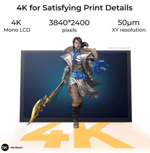 Creality Halot Play 8.9' 4K Reçineli SLA 3D Printer - 3