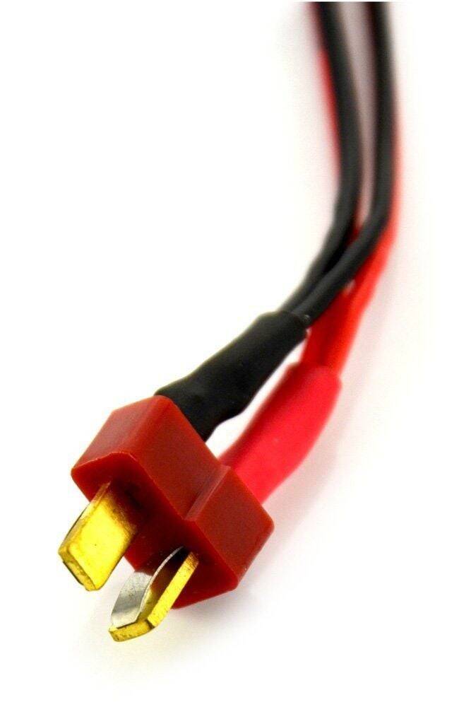Deans T Plug Erkək Li-Po Batareya Şarj Kabeli 12AWG - 1