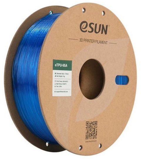 Esun eTPU-95A 1.75mm Filament Yarımşəffaf Mavi - 1 kq