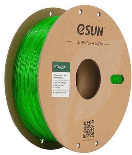 Esun eTPU-95A 1.75mm Filament Yarımşəffaf Yaşıl - 1 kq