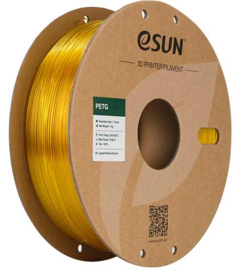 Esun PETG 1.75mm Filament Yarımşəffaf Sarı - 1 kq