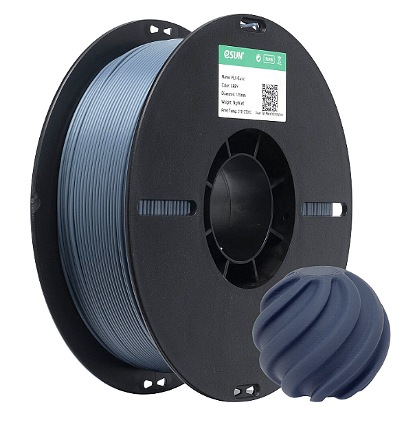 Esun PLA Basic 1.75mm Filament Boz - 1 kq - 1