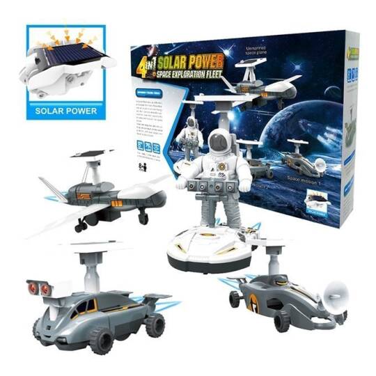 Günəş Enerjili Kosmik Space Robot Təlim Dəsti 4lü