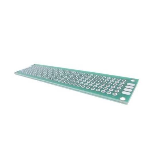 İki Üzlü Deşikli Plata - Pertinax 2x8sm - 2