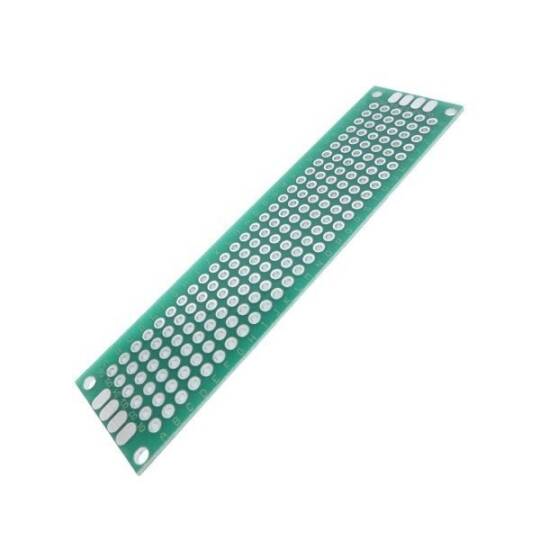 İki Üzlü Deşikli Plata - Pertinax 2x8sm - 3