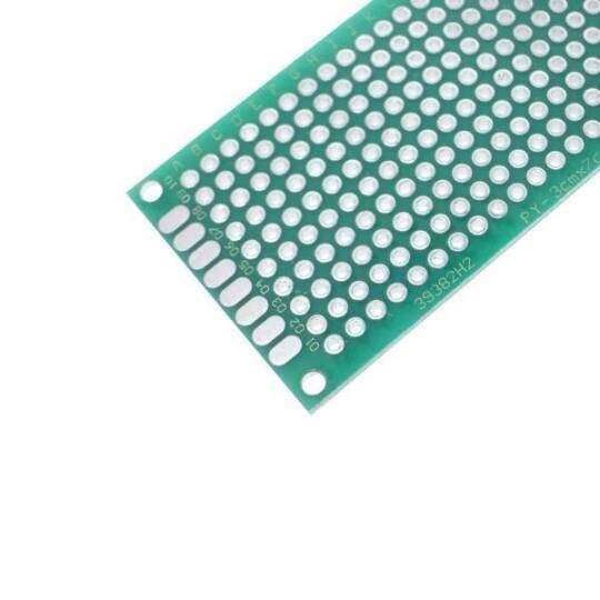 İki Üzlü Deşikli Plata - Pertinax 3x7sm - 4