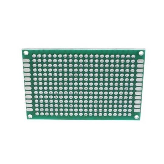 İki Üzlü Deşikli Plata - Pertinax 4x6sm - 2
