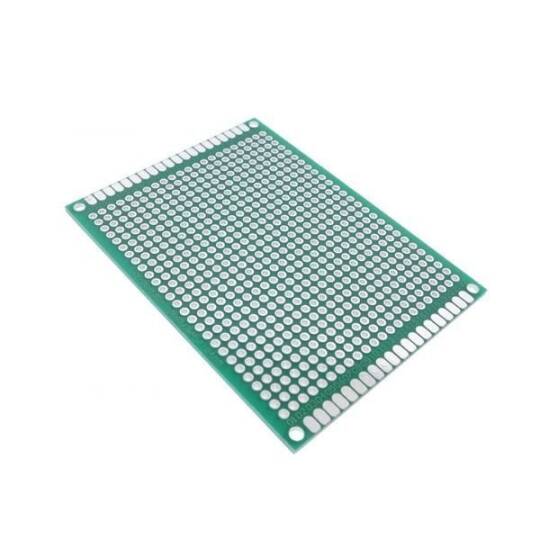 İki Üzlü Deşikli Plata - Pertinax 6x8sm