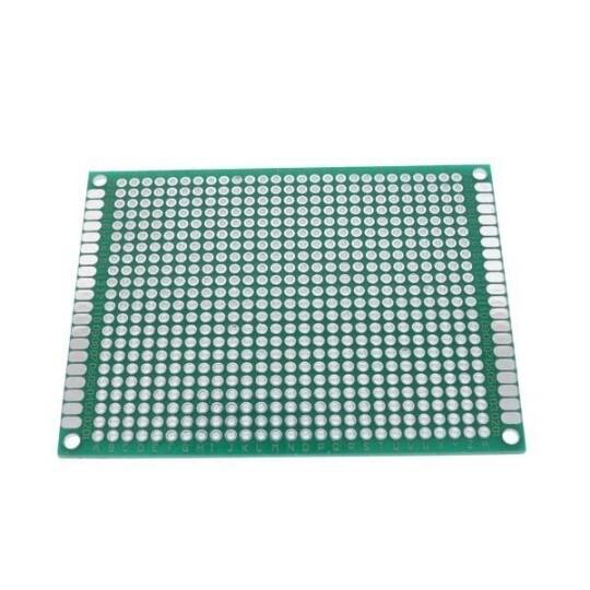 İki Üzlü Deşikli Plata - Pertinax 6x8sm - 2