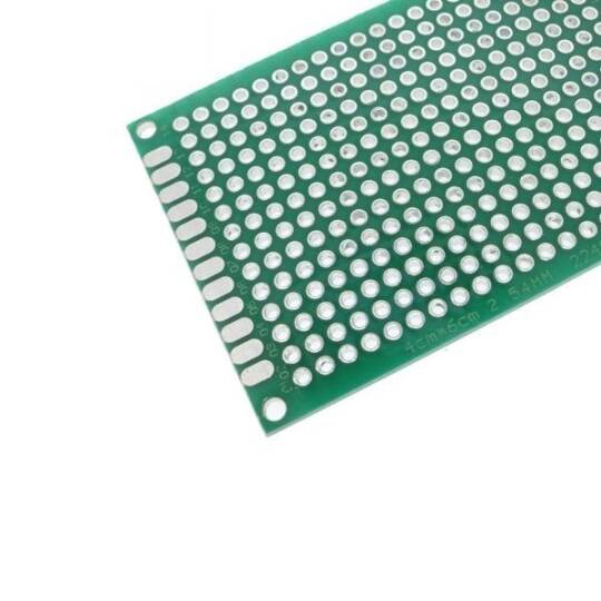 İki Üzlü Deşikli Plata - Pertinax 6x8sm - 3