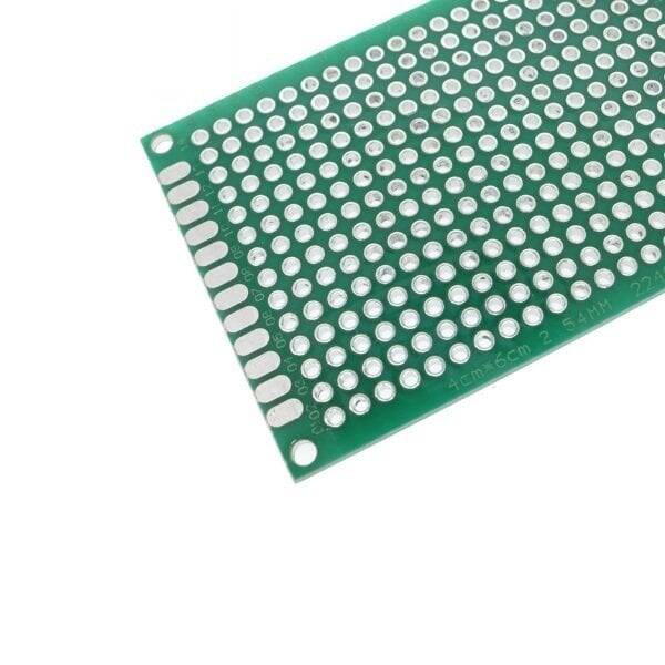 İki Üzlü Deşikli Plata - Pertinax 6x8sm - 3