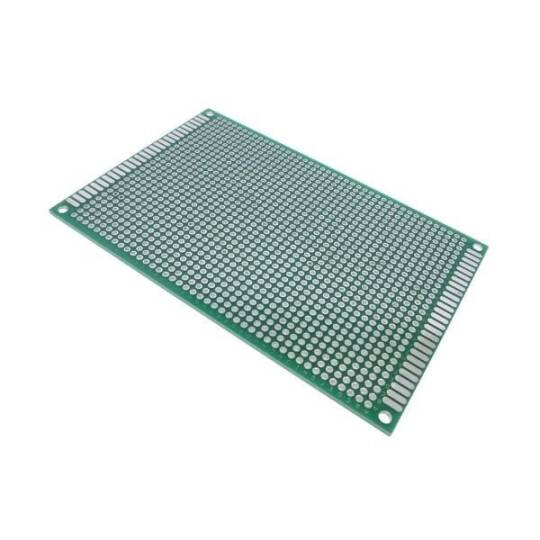 İki Üzlü Deşikli Plata - Pertinax 8x12sm