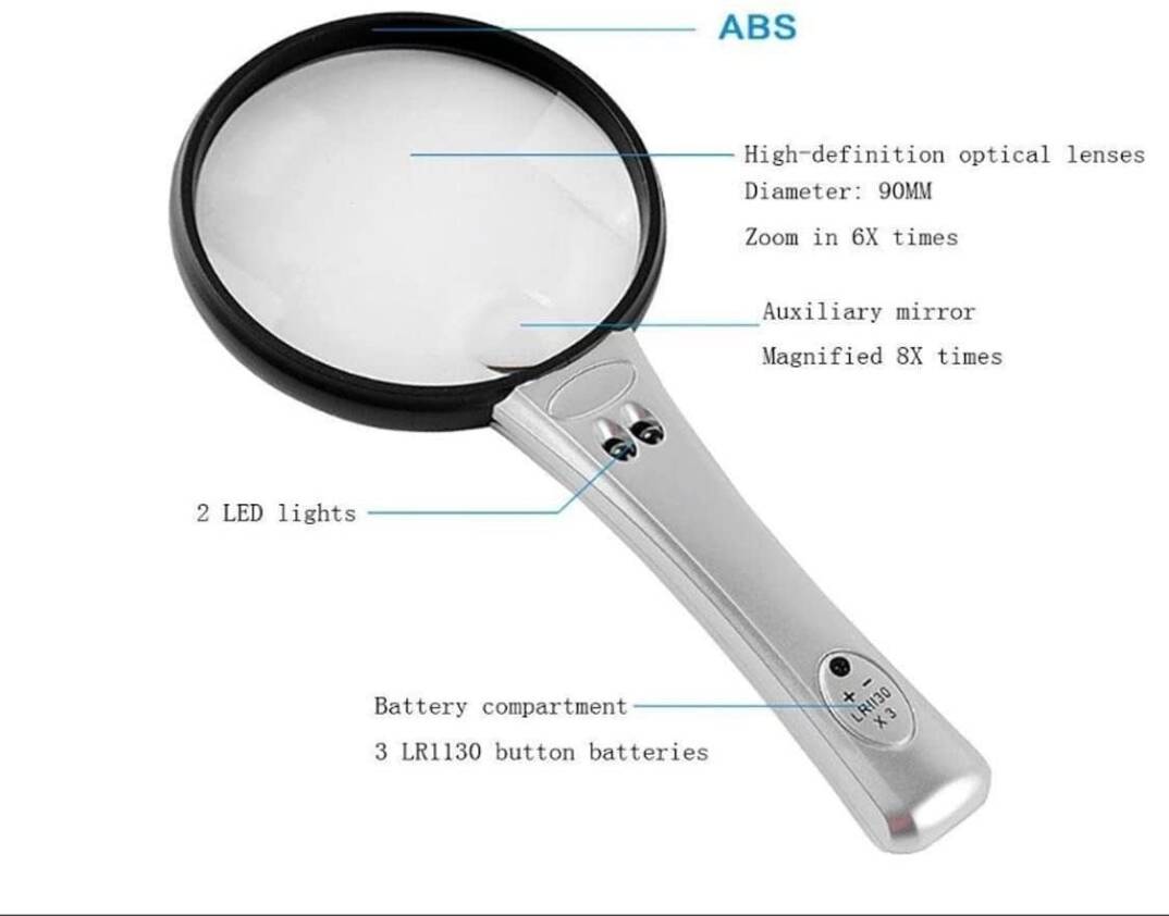 LED İşıqlı Lens Əl Böyüdücü - 4