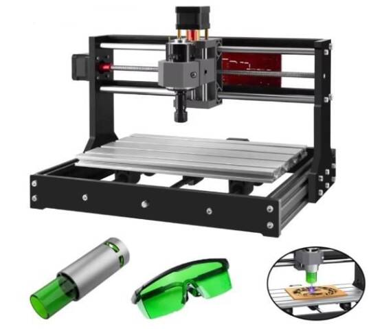 Masaüstü CNC Cihazı 15000mW Lazerli CNC3018 Pro