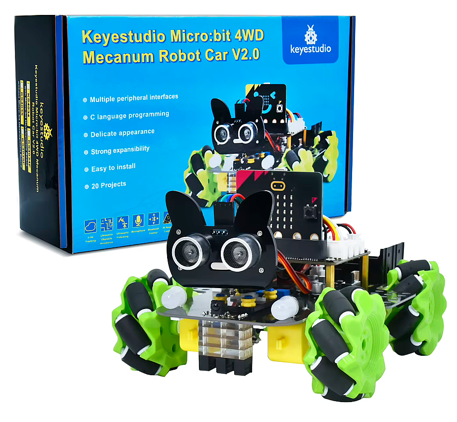 Micro:Bit 4WD Robot Dəsti V2.0 - 1