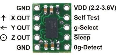 MMA7341LC 3 Oxlu Akselerometr ±311g - 4