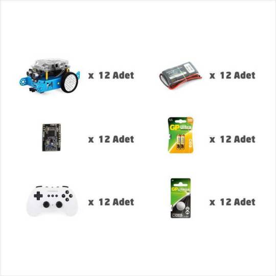 Orta Məktəb mBot Robotik Laboratoriya Dəsti 12+1 Nəfərlik Maker Laboratoriya - 4