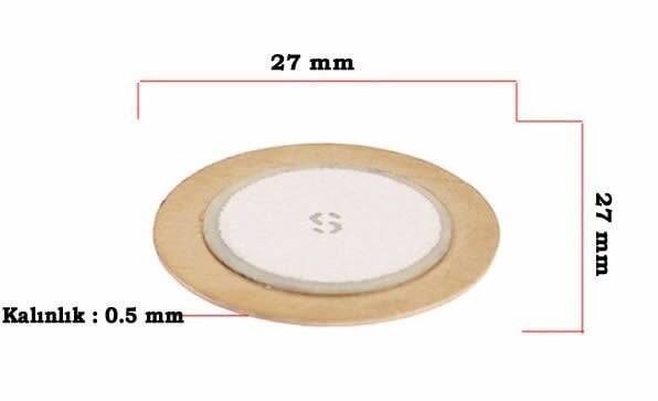 Piezo Disk 27 mm Diametr - 1