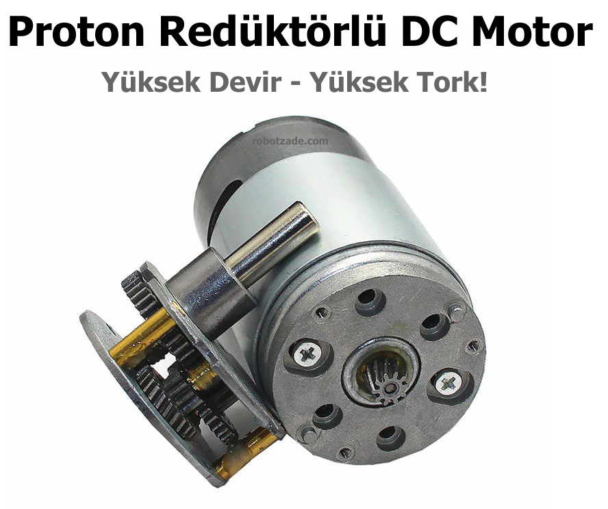 Proton 24V 2000 RPM Reduktorlu DC Motor - 2
