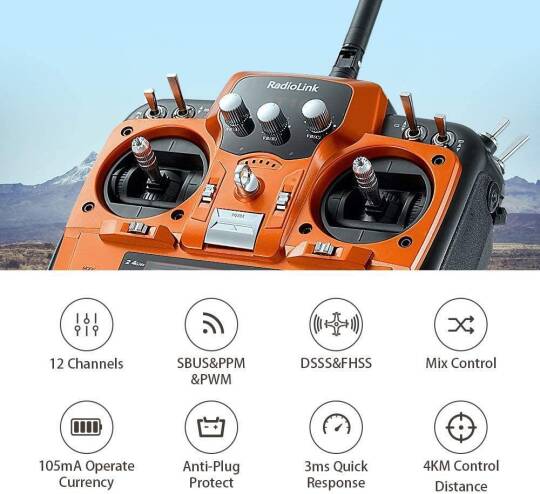 Radiolink AT10 II Pult 2.4GHz Alıcı - Verici Set - 4