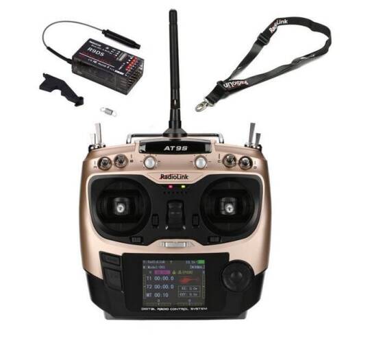 Radiolink AT9S Pro 2.4G 12 Kanal DSSS FHSS Pult və 9 Kanal R9DS Alıcı