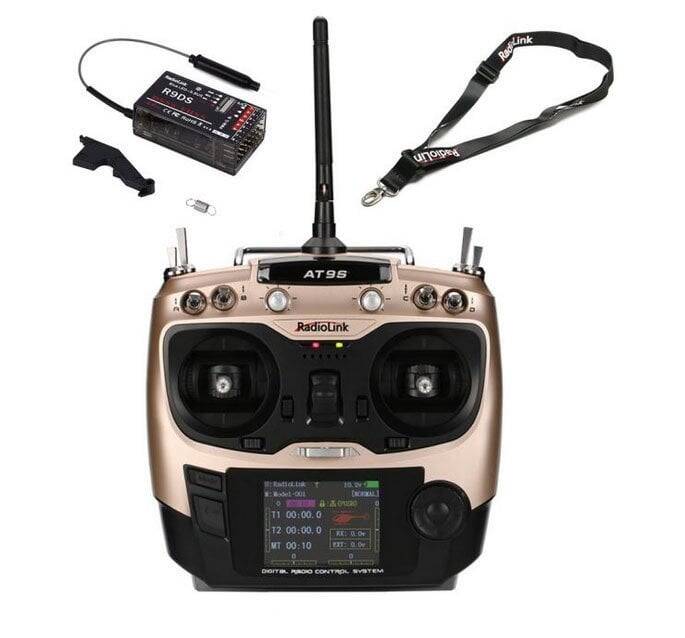 Radiolink AT9S Pro 2.4G 12 Kanal DSSS FHSS Pult və 9 Kanal R9DS Alıcı - 1
