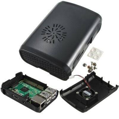 Raspberry Pi B+23 Qara Fan ilə Uyğun Qutu - 3