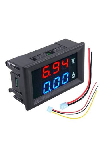 Rəqəmsal Ampermetr 0-10A ve Voltmetr 0-30V Qutulu