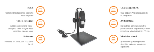Rəqəmsal Mikroskop Sunline S-07 500X USB - 4