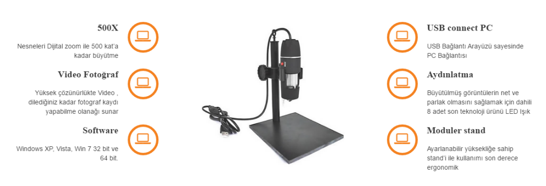 Rəqəmsal Mikroskop Sunline S-07 500X USB - 4