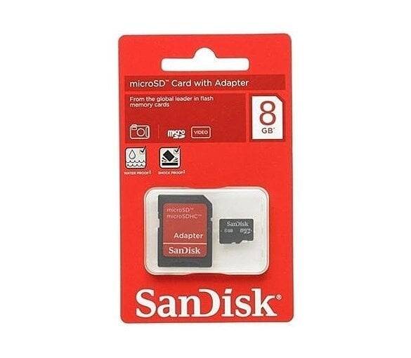 SanDisk 8GB microSDHC Yaddaş Kartı Class4 - Kart Adaptorlu - 2