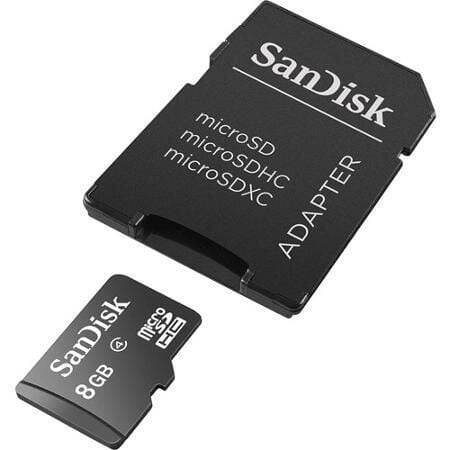SanDisk 8GB microSDHC Yaddaş Kartı Class4 - Kart Adaptorlu - 3
